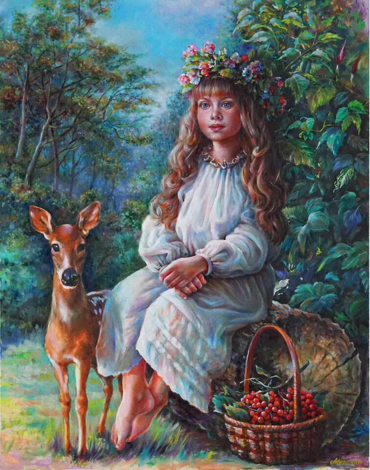 Märchenwald Öl auf Leinwand, 95 cm x 75 cm (2019)