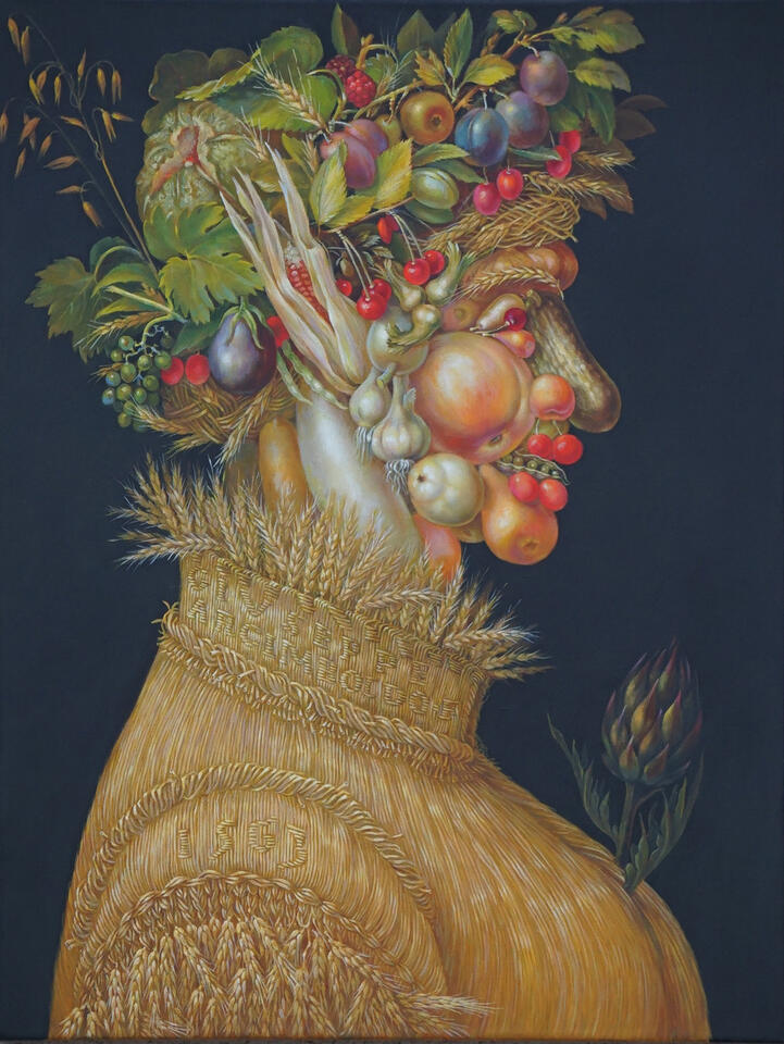 Sommer Kopie nach Giuseppe Arcimboldo Öl auf Leinwand, 67 cm x 50,8 cm (2025)