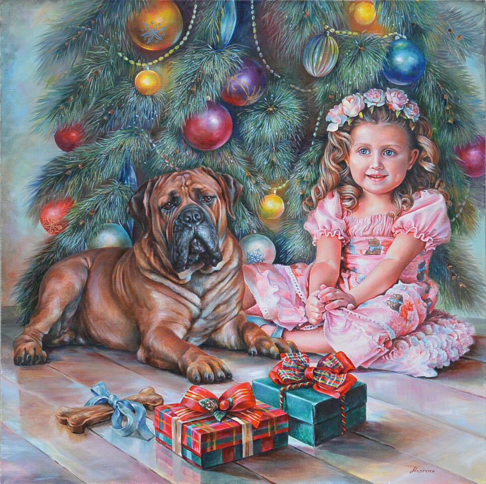 Neues Jahr Öl auf Leinwand, 100 cm x 100 cm (2018)